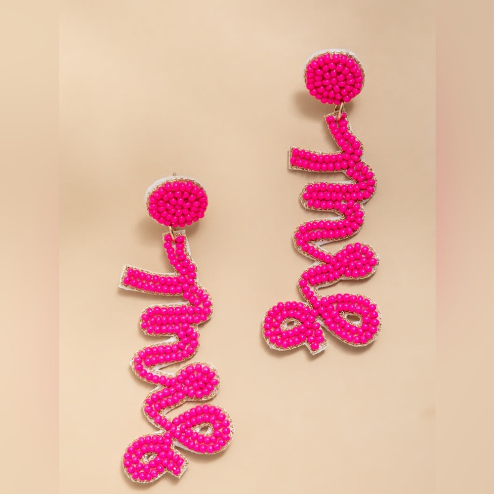 Francesca's Collections Mrs Beaded Drop Earrings